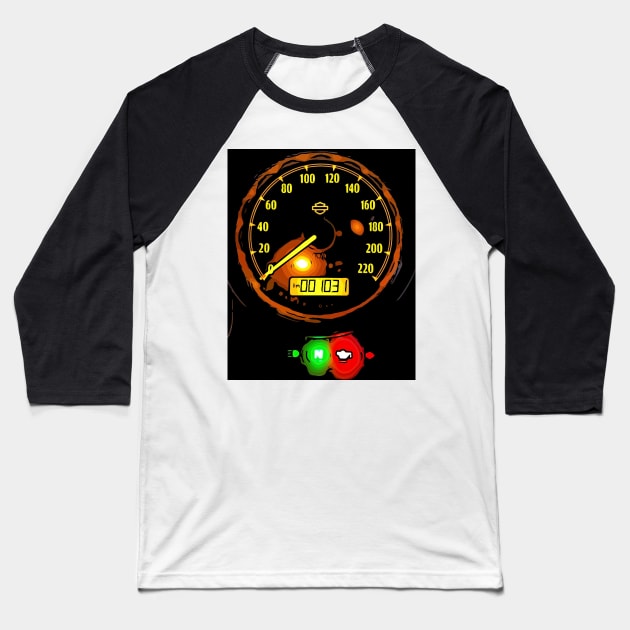 Motorcycle speedometer Baseball T-Shirt by MarkoShirt